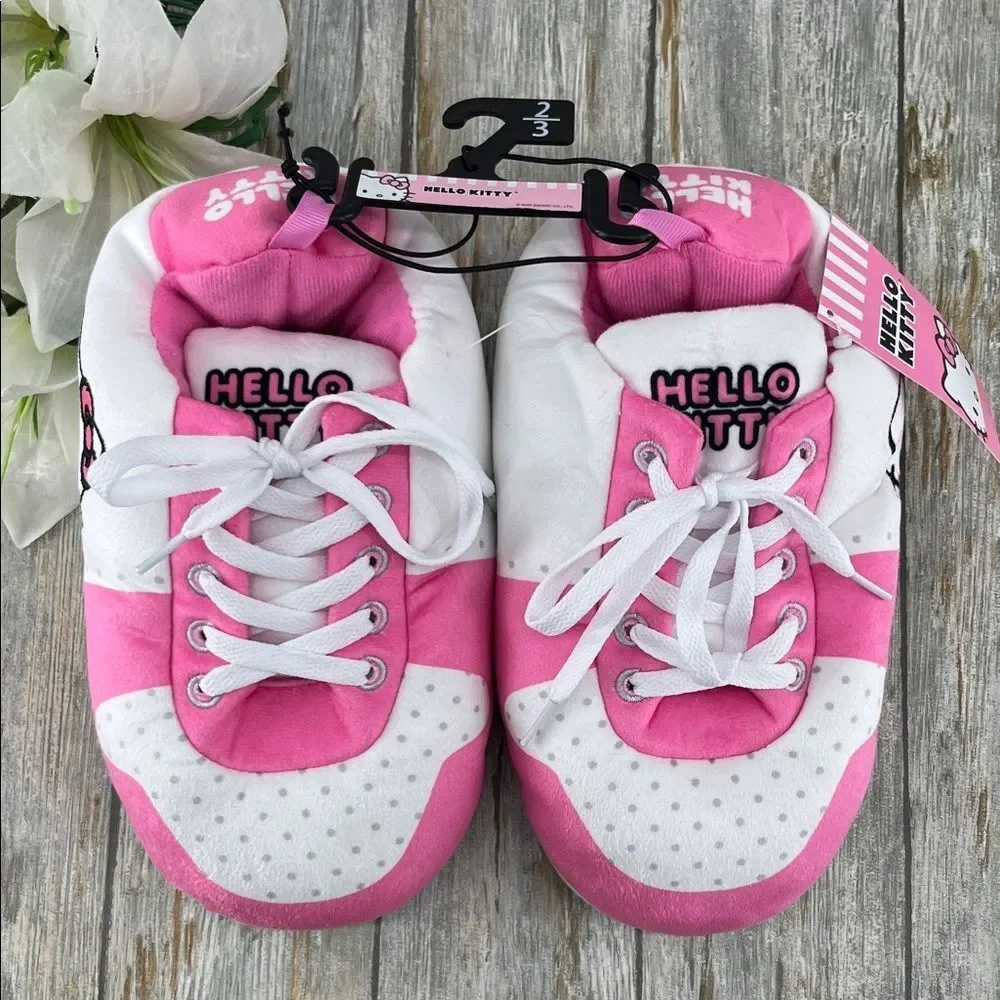 Little Girls Hello Kitty Sneaker Slippers Shoes Size 2/3